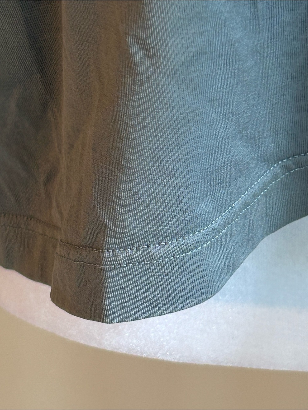 Lululemon Abrasion-Resistant Training T-Shirt Short Sleeve Concrete Blue Crop 10 - Picture 3 of 5